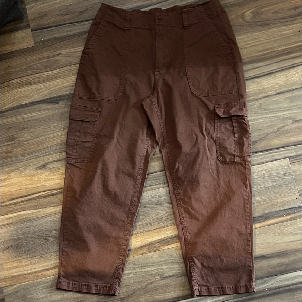 Old Navy Women's Brown Pulla Ankle Cargo Pants